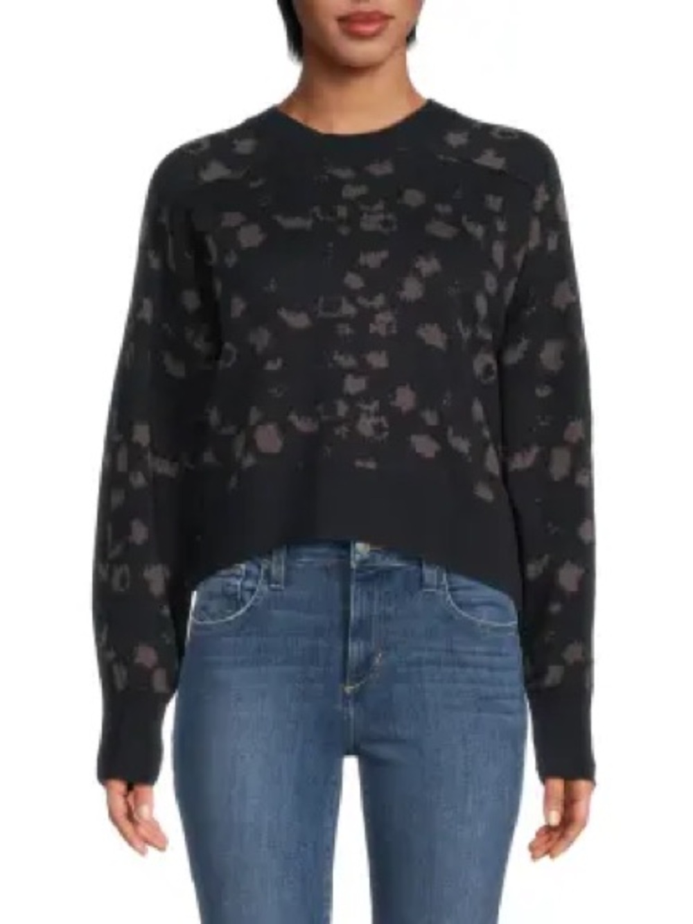 rag & bone Black and Charcoal Crewneck Sweater
